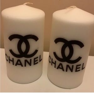 1 set of CHANEL designer pillar candles.